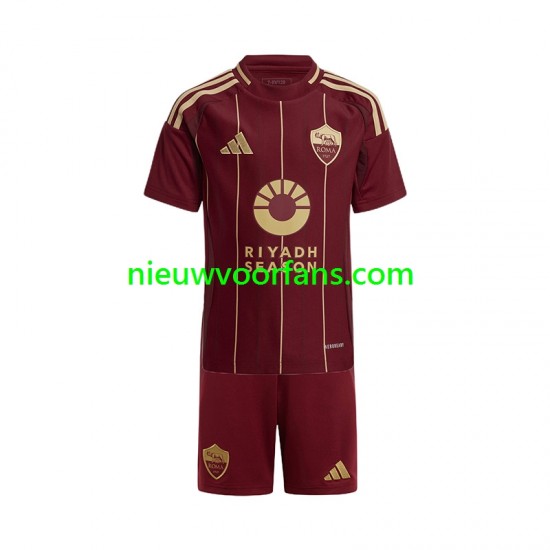 AS Roma Kind Shirt met Bedrukking Thuis 2024-2025 Korte Mouw