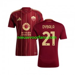 AS Roma Heren Shirt met Bedrukking Paulo Dybala 21 Thuis 2024-2025 Korte Mouw