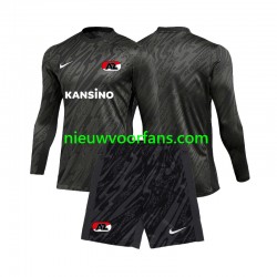 AZ Alkmaar Kind Shirt met Bedrukking Doelman Uit 2024-2025 Lange Mouw