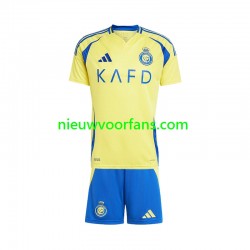Kind Shirt met Bedrukking Al Nassr Thuis 2024-2025 Korte Mouw