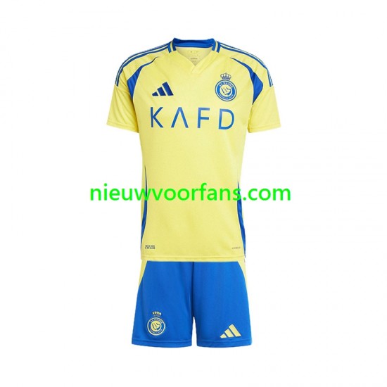 Kind Shirt met Bedrukking Al Nassr Thuis 2024-2025 Korte Mouw