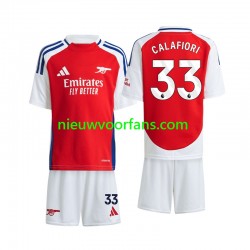 Arsenal Kind Shirt met Bedrukking Calafiori 33 Thuis 2024-2025 Korte Mouw