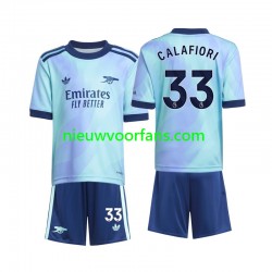 Arsenal Kind Shirt met Bedrukking Calafiori 33 Derde 2024-2025 Korte Mouw