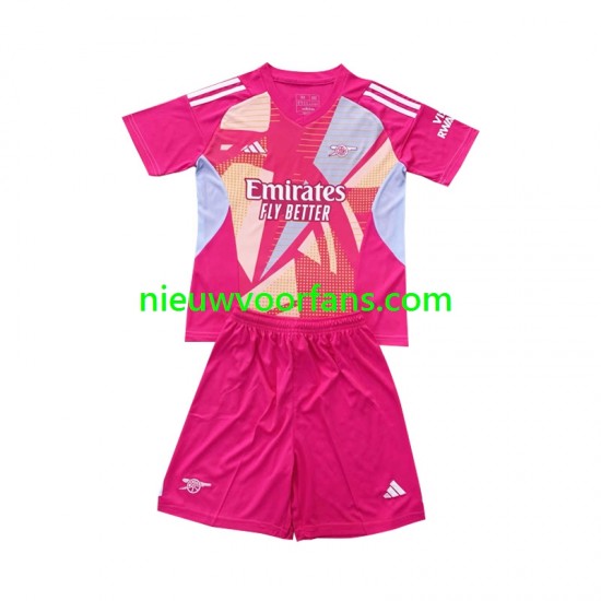 Arsenal Kind Shirt met Bedrukking Doelman Uit 2024-2025 Korte Mouw