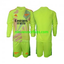 Arsenal Kind Shirt met Bedrukking Doelman Thuis 2024-2025 Lange Mouw