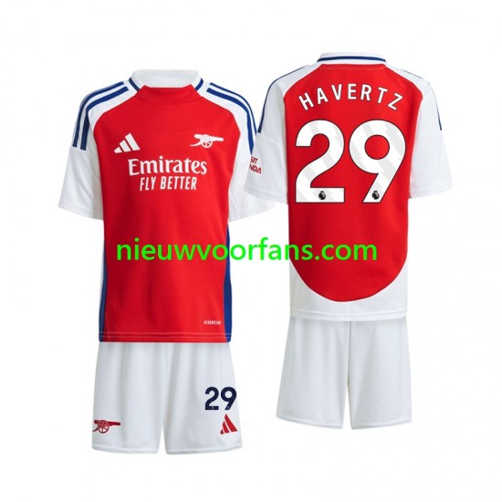 Arsenal Kind Shirt met Bedrukking Havertz 29 Thuis 2024-2025 Korte Mouw