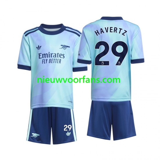 Arsenal Kind Shirt met Bedrukking Havertz 29 Derde 2024-2025 Korte Mouw
