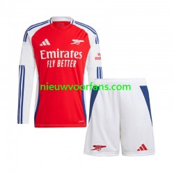 Arsenal Kind Shirt met Bedrukking Thuis 2024-2025 Lange Mouw