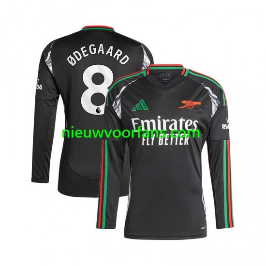 Arsenal Heren Shirt met Bedrukking Martin Odegaard 8 Uit 2024-2025 Lange Mouw