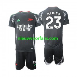 Arsenal Kind Shirt met Bedrukking Merino 23 Uit 2024-2025 Korte Mouw