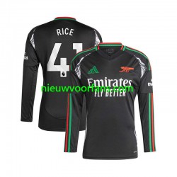 Arsenal Heren Shirt met Bedrukking Rice 41 Uit 2024-2025 Lange Mouw