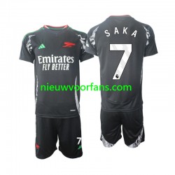 Arsenal Kind Shirt met Bedrukking Saka 7 Uit 2024-2025 Korte Mouw