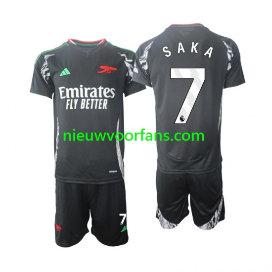 Arsenal Kind Shirt met Bedrukking Saka 7 Uit 2024-2025 Korte Mouw