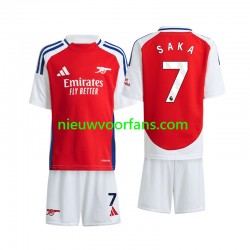 Arsenal Kind Shirt met Bedrukking Saka 7 Thuis 2024-2025 Korte Mouw