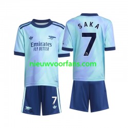 Arsenal Kind Shirt met Bedrukking Saka 7 Derde 2024-2025 Korte Mouw
