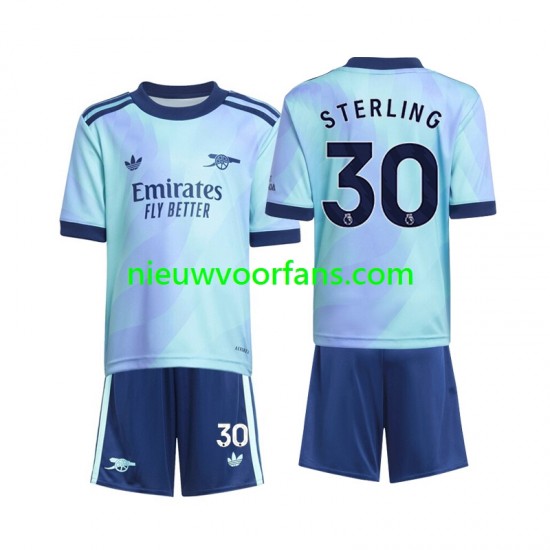 Arsenal Kind Shirt met Bedrukking Sterling 30 Derde 2024-2025 Korte Mouw