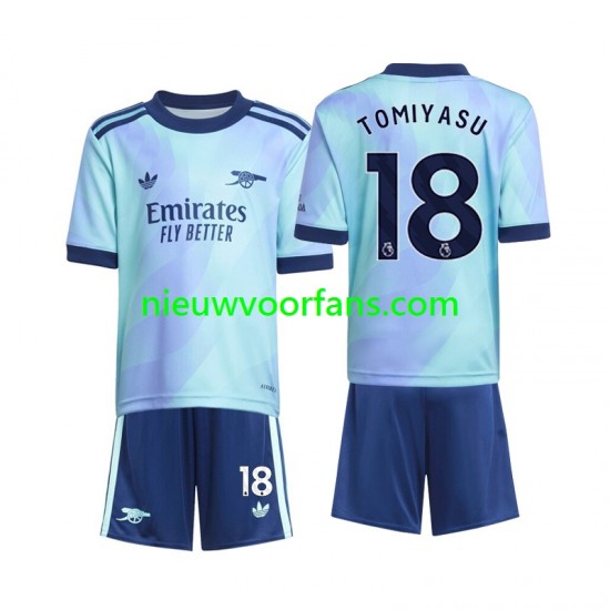 Arsenal Kind Shirt met Bedrukking Takehiro Tomiyasu 18 Derde 2024-2025 Korte Mouw