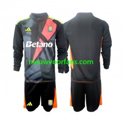 Aston Villa Kind Shirt met Bedrukking Doelman Thuis 2024-2025 Lange Mouw