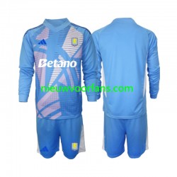 Aston Villa Kind Shirt met Bedrukking Doelman Derde 2024-2025 Lange Mouw