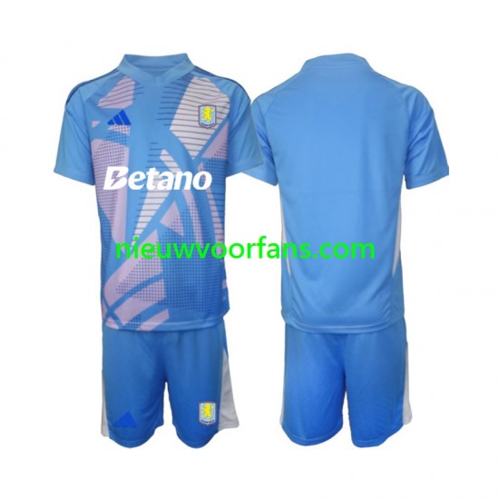 Aston Villa Kind Shirt met Bedrukking Doelman Derde 2024-2025 Korte Mouw