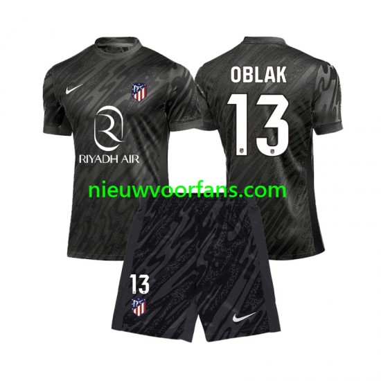 Atlético Madrid Kind Shirt met Bedrukking Doelman Jan Oblak 13 Thuis 2024-2025 Korte Mouw