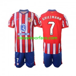 Atlético Madrid Kind Shirt met Bedrukking Griezmann 7 Thuis 2024-2025 Korte Mouw