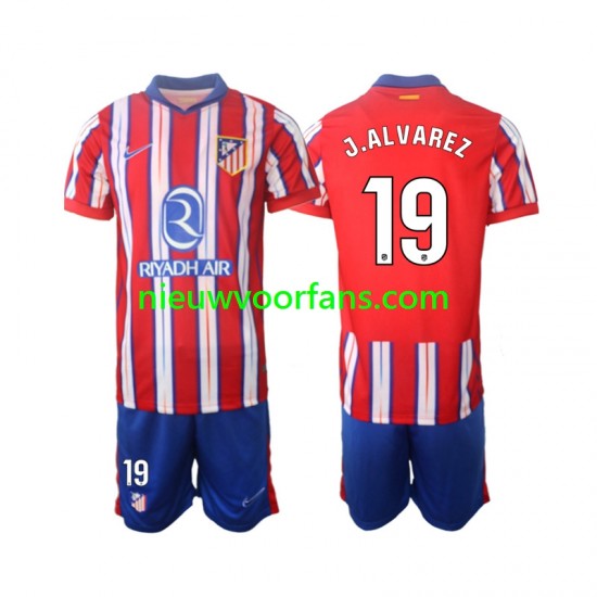 Atlético Madrid Kind Shirt met Bedrukking J.Alvarez 19 Thuis 2024-2025 Korte Mouw