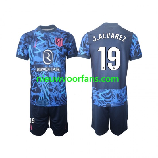 Atlético Madrid Kind Shirt met Bedrukking J.Alvarez 19 Derde 2024-2025 Korte Mouw