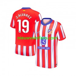 Atlético Madrid Heren Shirt met Bedrukking Julian Alvarez 19 Thuis 2024-2025 Korte Mouw