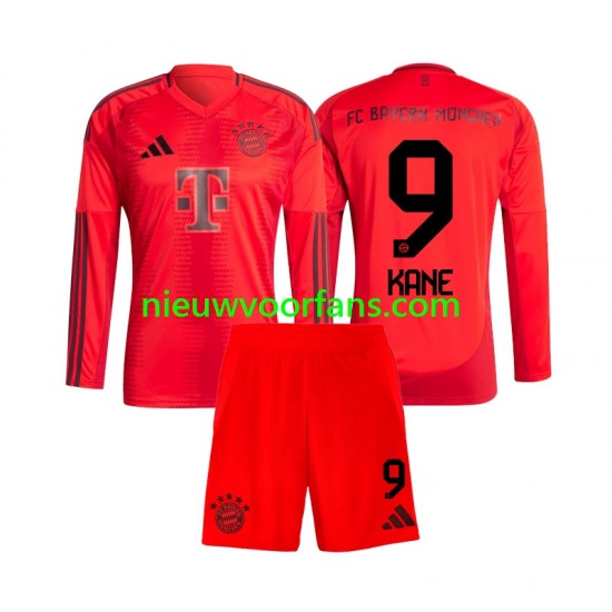 FC Bayern München Kind Shirt met Bedrukking Harry Kane 9 Thuis 2024-2025 Lange Mouw