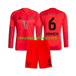 FC Bayern München Kind Shirt met Bedrukking Joshua Kimmich 6 Thuis 2024-2025 Lange Mouw