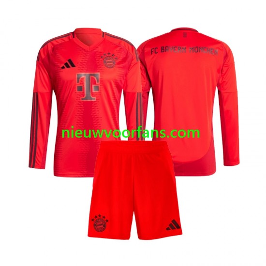 FC Bayern München Kind Shirt met Bedrukking Thuis 2024-2025 Lange Mouw