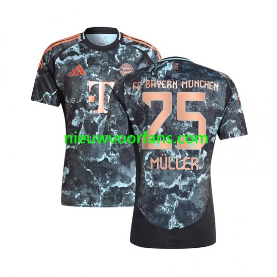 FC Bayern München Heren Shirt met Bedrukking Thomas Muller 25 Uit 2024-2025 Korte Mouw