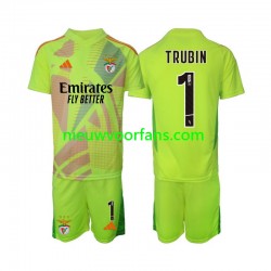 Benfica Kind Shirt met Bedrukking Doelman Anatolij Trubin 1 Thuis 2024-2025 Korte Mouw