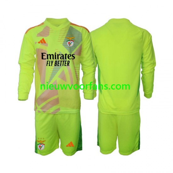 Benfica Kind Shirt met Bedrukking Doelman Thuis 2024-2025 Lange Mouw