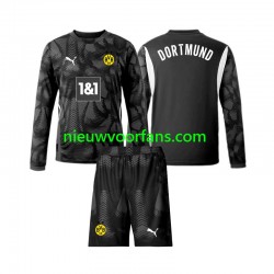 Borussia Dortmund Kind Shirt met Bedrukking Doelman Vierde 2024-2025 Lange Mouw