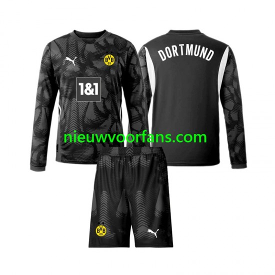 Borussia Dortmund Kind Shirt met Bedrukking Doelman Vierde 2024-2025 Lange Mouw