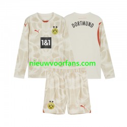 Borussia Dortmund Kind Shirt met Bedrukking Doelman Thuis 2024-2025 Lange Mouw