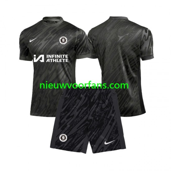 Chelsea Kind Shirt met Bedrukking Doelman Uit 2024-2025 Korte Mouw