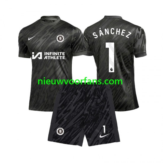 Chelsea Kind Shirt met Bedrukking Doelman Robert Sanchez 1 Uit 2024-2025 Korte Mouw