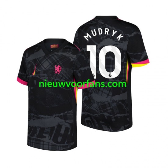 Chelsea Heren Shirt met Bedrukking Mychajlo Mudryk 10 Derde 2024-2025 Korte Mouw