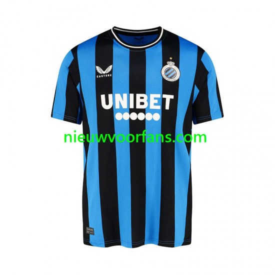 Club Brugge Heren Shirt met Bedrukking Thuis 2024-2025 Korte Mouw