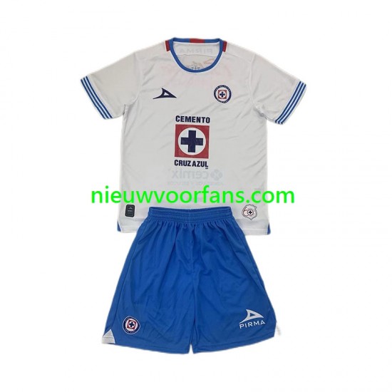 Cruz Azul Kind Shirt met Bedrukking Uit 2024-2025 Korte Mouw