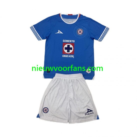 Cruz Azul Kind Shirt met Bedrukking Thuis 2024-2025 Korte Mouw