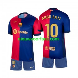 FC Barcelona Kind Shirt met Bedrukking Ansu Fati 10 Thuis 2024-2025 Korte Mouw