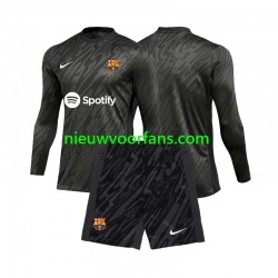 FC Barcelona Kind Shirt met Bedrukking Doelman Derde 2024-2025 Lange Mouw