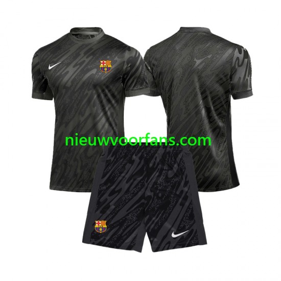 FC Barcelona Kind Shirt met Bedrukking Doelman Derde 2024-2025 Korte Mouw