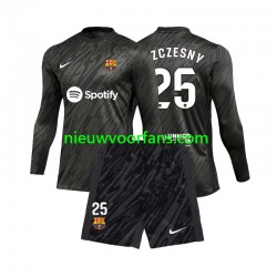 FC Barcelona Kind Shirt met Bedrukking Doelman Wojciech Szczesny 25 Uit 2024-2025 Lange Mouw