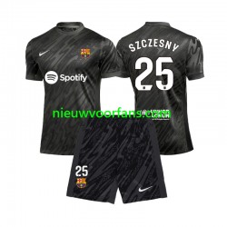 FC Barcelona Kind Shirt met Bedrukking Doelman Wojciech Szczesny 25 Uit 2024-2025 Korte Mouw