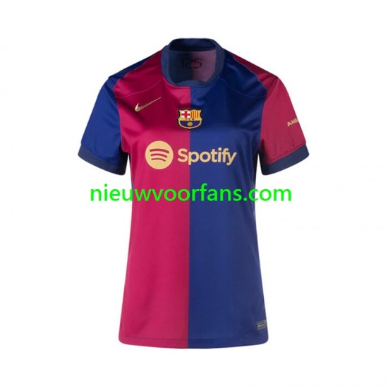 FC Barcelona Dames Shirt met Bedrukking Thuis 2024-2025 Korte Mouw